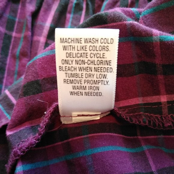 Deep purple plaid Converse One Star Cotton Sundress Sz S - Picture 10 of 10